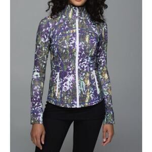 Lululemon Women's Define Jacket Full Zip Floral Sport White Multi Pattern 12